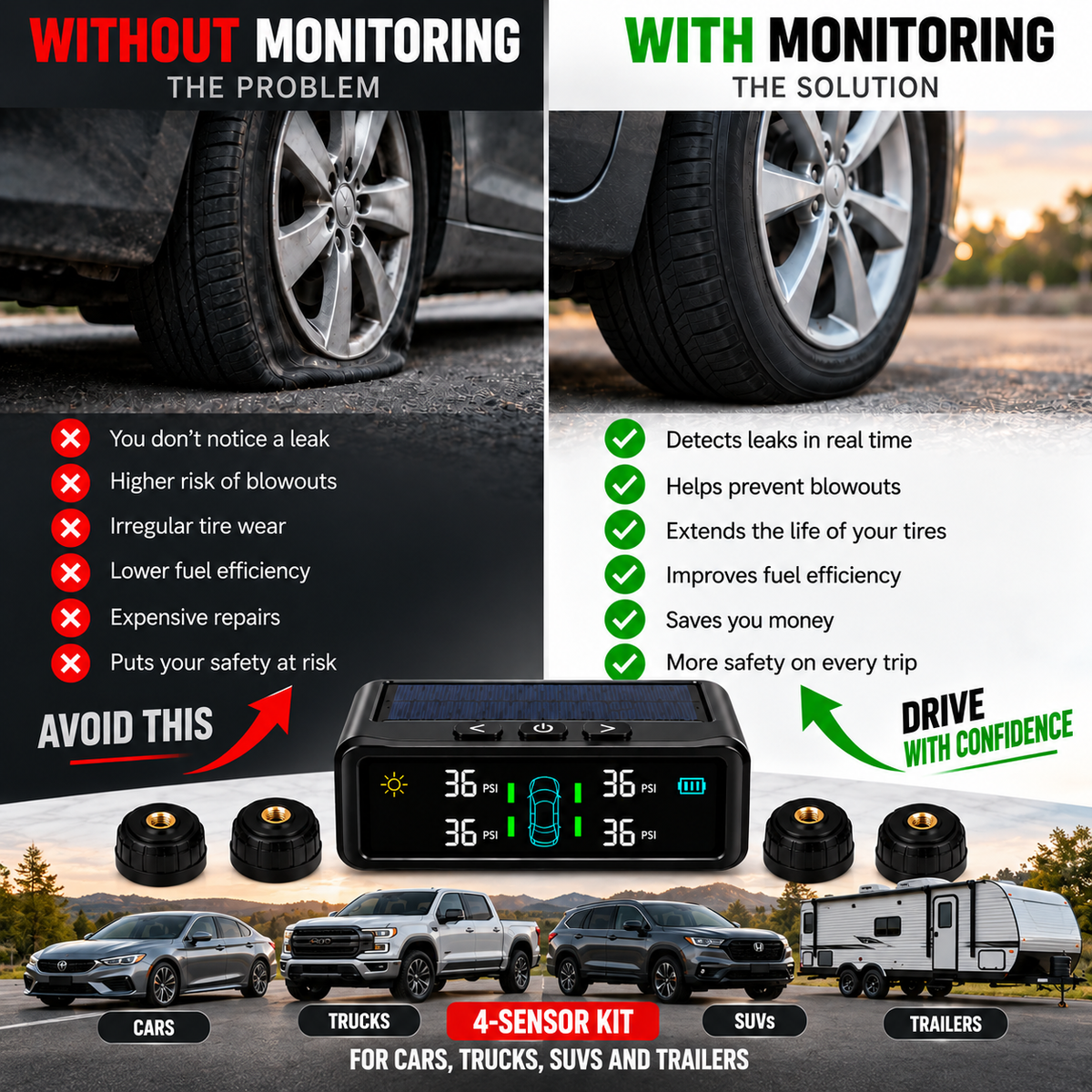 TireGuard Pro™ - 4 Sensor Kit