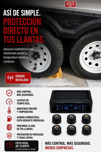 TireGuard Pro™ — Kit de 6 Sensores