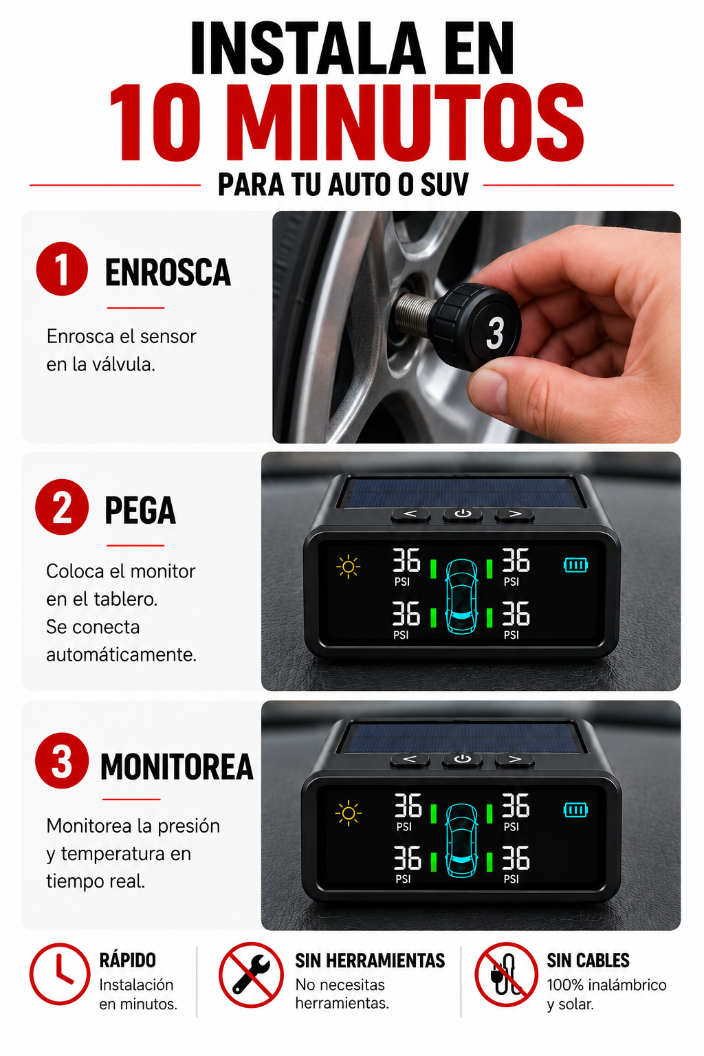 TireGuard Pro™ — Kit de 4 Sensores