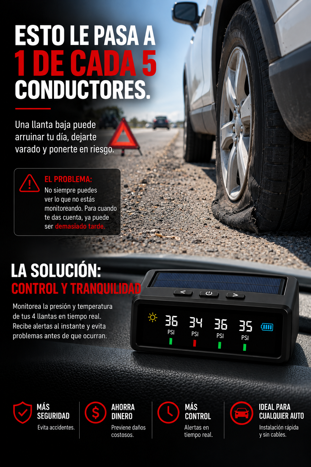 TireGuard Pro™ — Kit de 4 Sensores