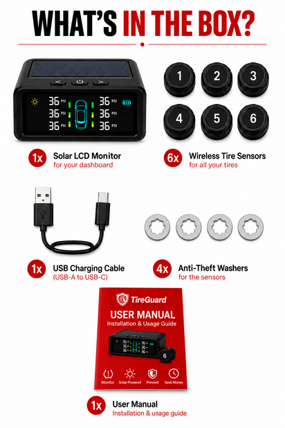 TireGuard Pro™ — 6 Sensor Kit